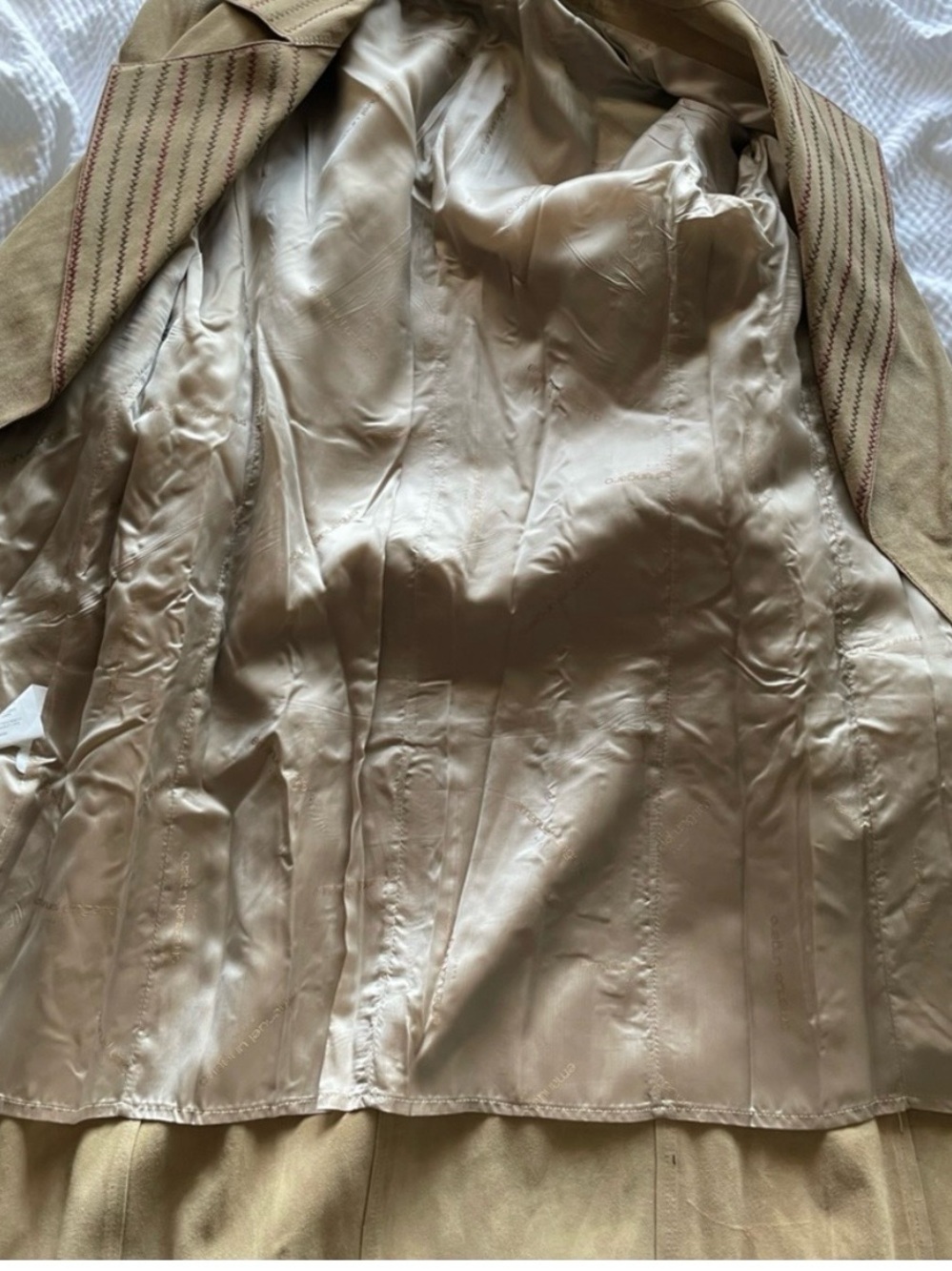 Vintage Emanuel Ungaro Suede Leather Boho Style Long Trench Coat - Picture 8 of 15
